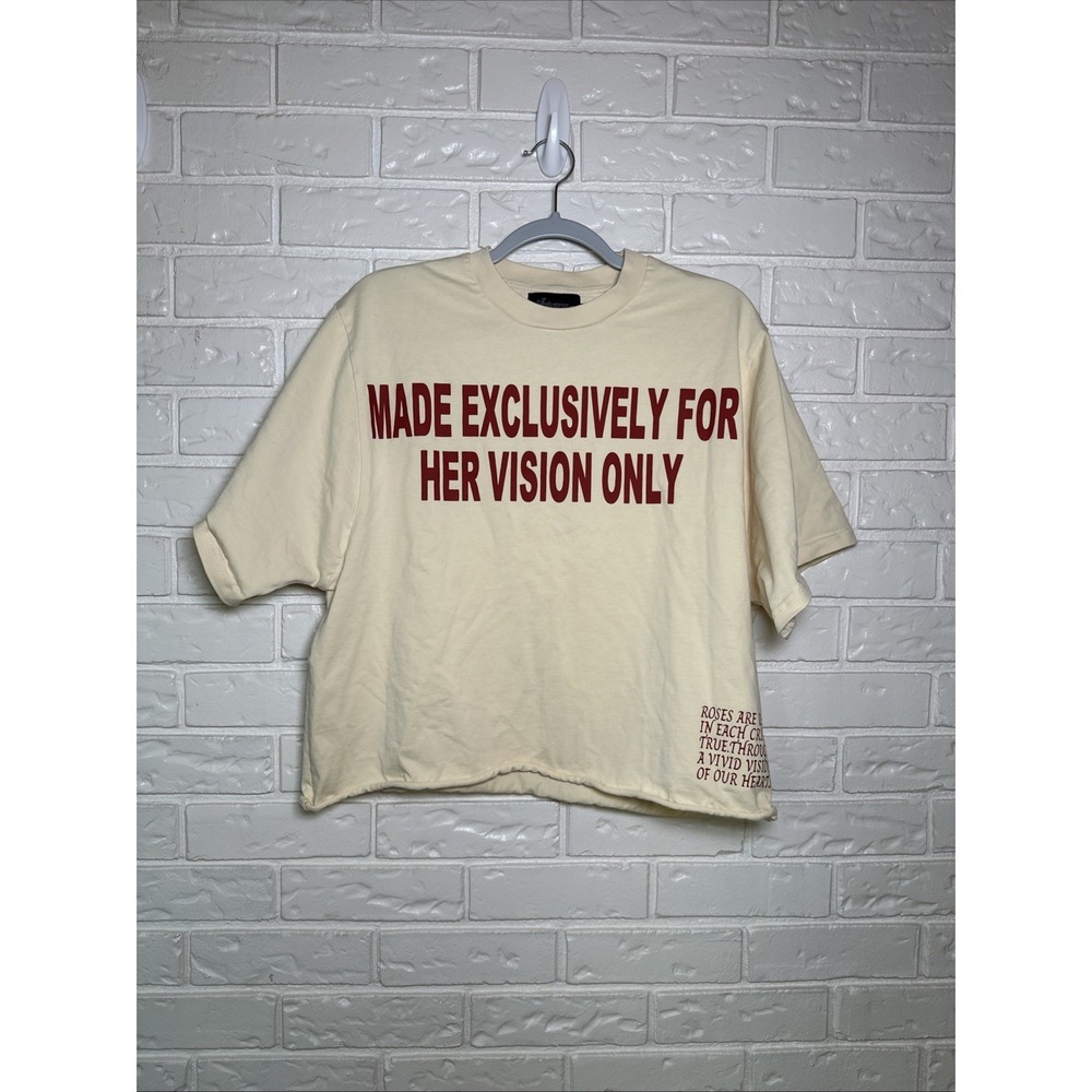 Visionary Club Size Small "Letter To Your Heart" Boxy Tee Streetwear